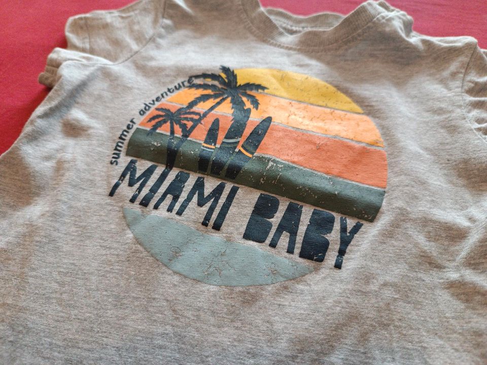 T-Shirt, Miami Baby, Palmen, Größe 92, topomini in Leipzig