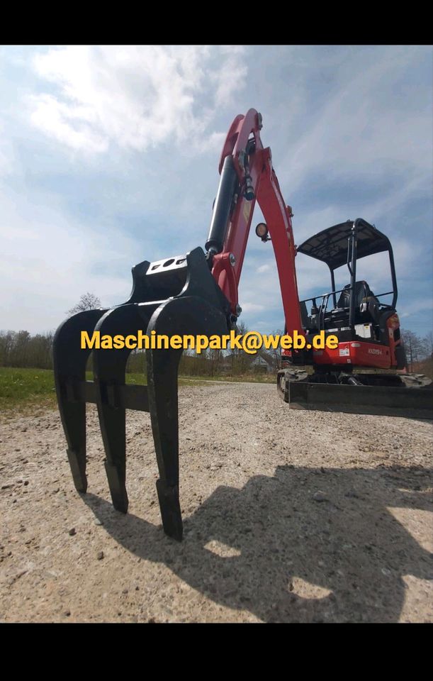 ✅️ MS01 - 2er Set / 75cm Humusrechen / 30cm Rodehaken  Minibagger in Langenneufnach