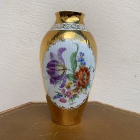 Vase Porzellan Gloria Blumen Gold Blüten bunt Vintage Nürnberg (Mittelfr) - Mitte Vorschau