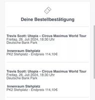 2x Travis Scott STEHPLATZ 26.7.24 Frankfurt Bayern - Moosburg a.d. Isar Vorschau