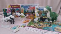 Dino - Set mit Puzzle + Stofftier + Poster + Memory Nordrhein-Westfalen - Simmerath Vorschau