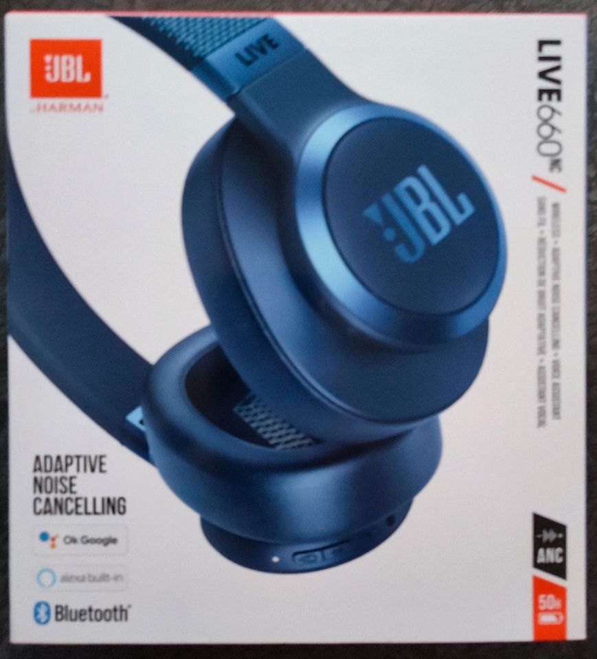 JBL Live 660 NC Noise Cancelling OverEar Kopfhörer blau neuwertig in Schwerte