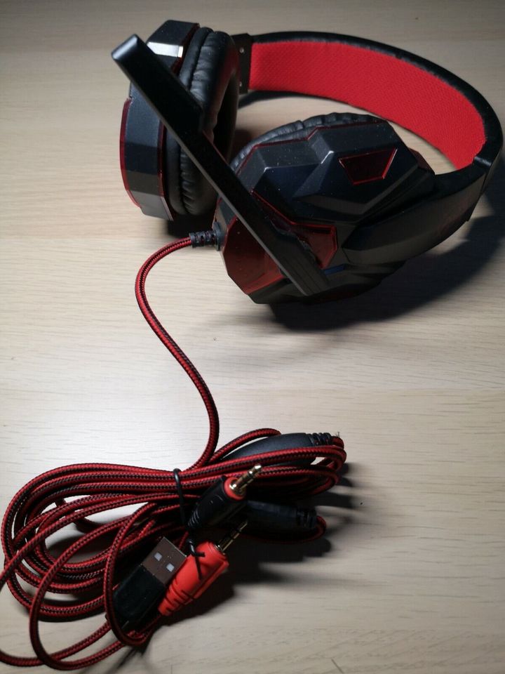 Kopfhörer Led Licht Bass Stereo Gaming Red in Bremen