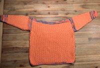 Pullover gestrickt Handmade 98/104 orange blau - wie neu Nordrhein-Westfalen - Moers Vorschau