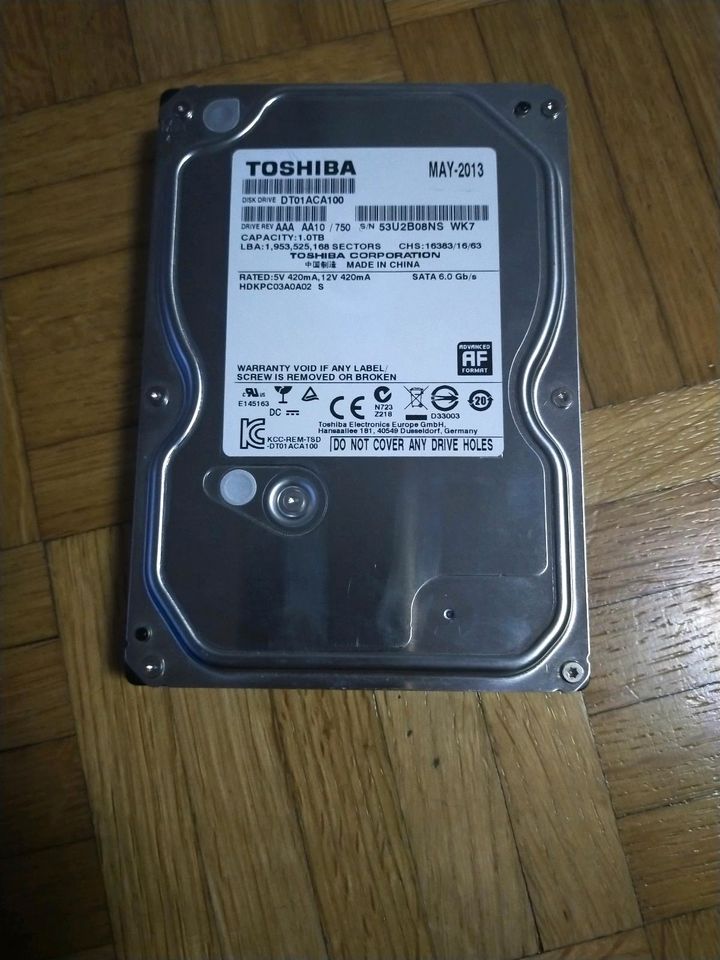 Toshiba 1tb HDD in Dingolfing