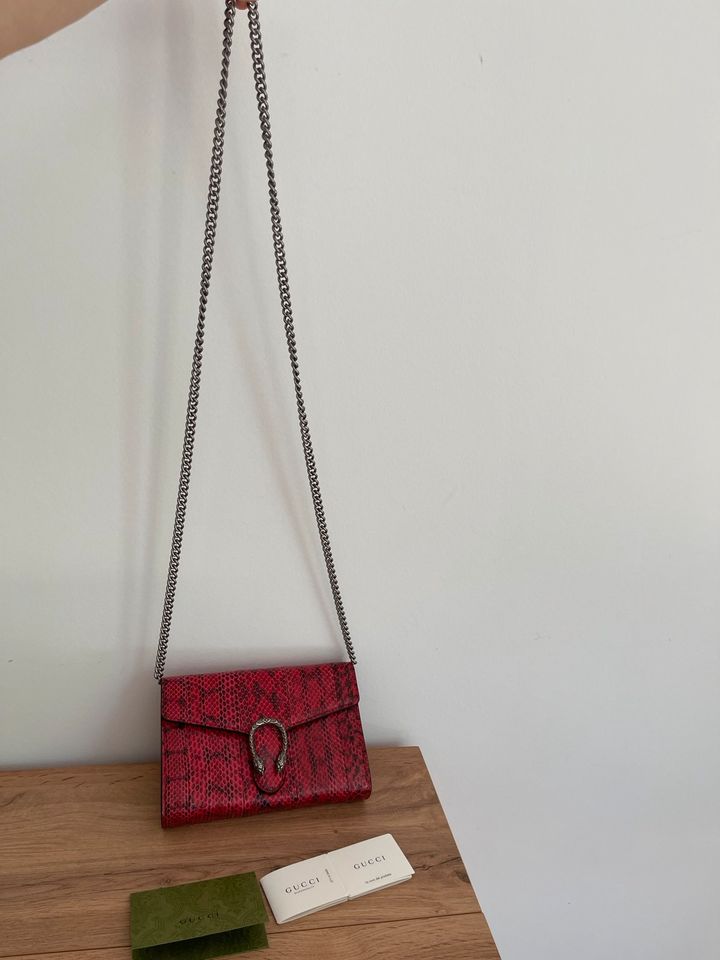 Gucci Dionysus Mini Tasche Exotisch Leder Rot Umhängetasche in Hamburg