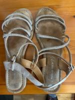 Marco Tozzi Sandalen, Gr.41, beige m . Glitzersteinchen, Leder Bayern - Illertissen Vorschau