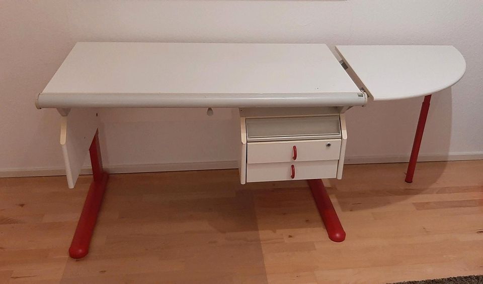 Moll - Schreibtisch höhenverstellbar - weiß - mit Anbauecke in Drensteinfurt