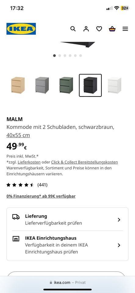 Ikea Malm Nachttisch in Remscheid