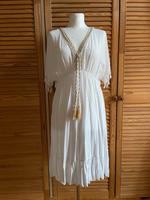 Weiße Ibiza Tunika mit Goldfäden  - Boho Hippie Hessen - Idstein Vorschau