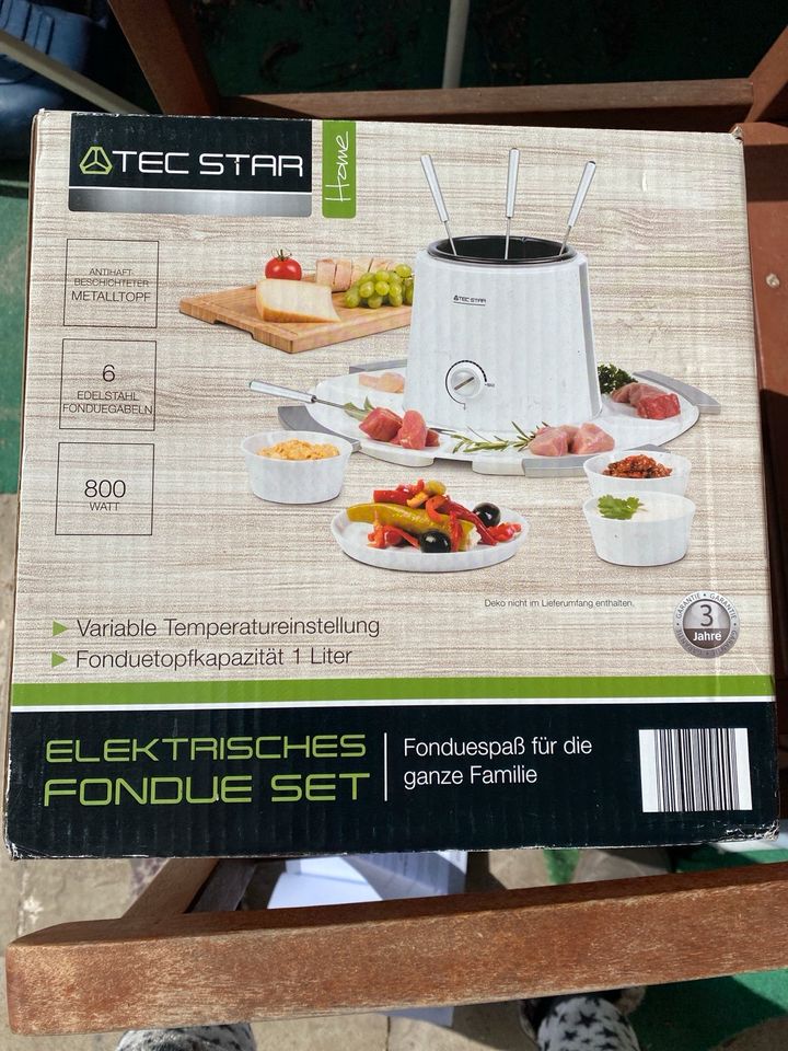 Fondue,weiß elektrisch mit Deckel,TeldecStar in Scharbeutz