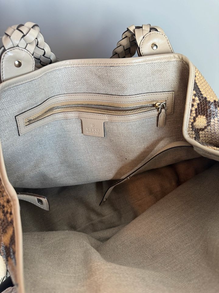 Vintage Gucci Shoppingtasche Python Beige in Hamburg