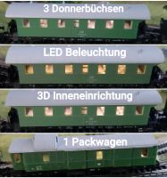 Modellbahn Spur TT/ BTTB 3 Donnerbüchsen mit Packwagen LED Licht Berlin - Charlottenburg Vorschau