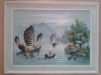 Original C.Y Lam Gemälde, Bild, Boote, China, Japan Nordrhein-Westfalen - Krefeld Vorschau