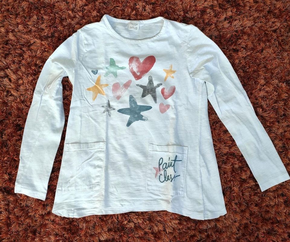 Zara Kids, Shirt, Langarmshirt, Größe 152, weiß in Rostock