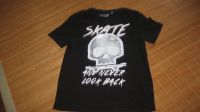 T-Shirt_Kurzarm_schwarz_Pailletten_Skater_Totenkopf * 146/152 Niedersachsen - Gifhorn Vorschau