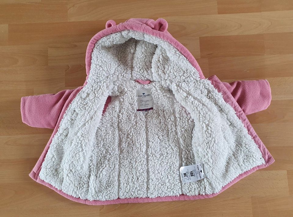 Dicker Baby Winter Mantel Jacke mit Kapuze Größe 68 Mädchen rosa in Pfronten