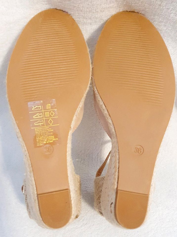 NEU Damenschuhe Sandalen Canvas Espadrilles Sommerschuh Absatz HM in Alsenz