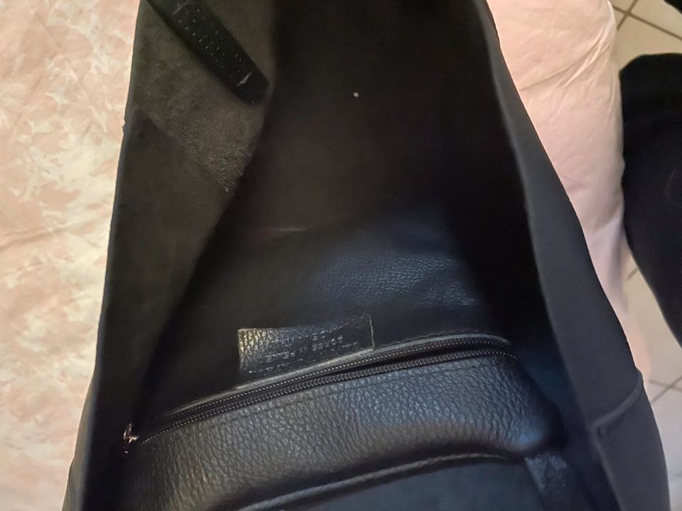 Leder Shopper Handtasche schwarz t471 in Grenzach-Wyhlen