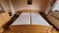 Doppelbett mit 2 Nachttischen Buche massiv Hessen - Münster Vorschau