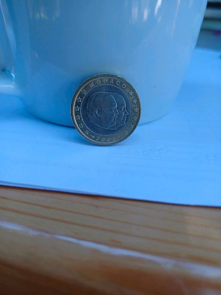 1 Euro Münze Monaco 2001 in Bergtheim (Unterfranken)