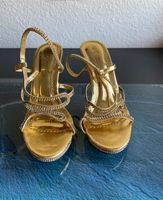 Gold High Heels Pumps Sandaletten Gr. 40 Absatzhöhe 11,5cm Hannover - Misburg-Anderten Vorschau