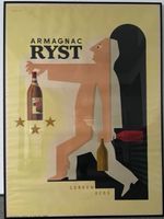 Original altes Werbeplakat Armagnac RYST sw Alurahmen Düsseldorf - Friedrichstadt Vorschau