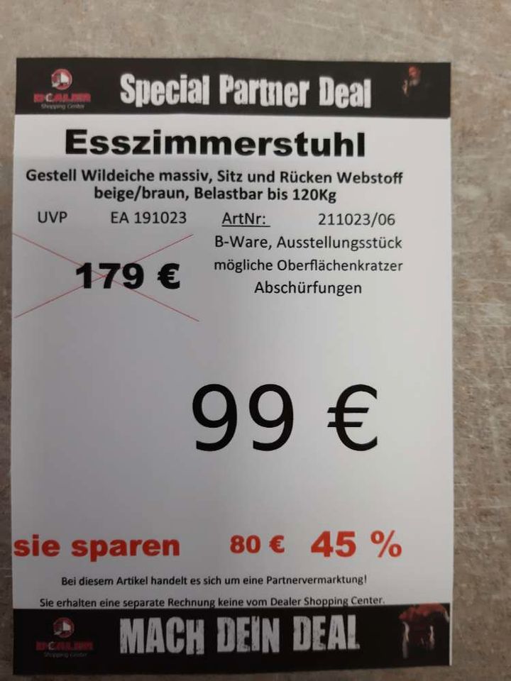 (MG) Esszimmerstuhl  / Stuhl / Einzelstuhl statt 179€ in Zeitz