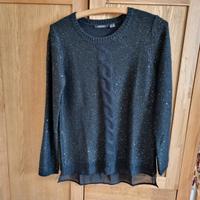 Esmara festlicher Pullover Palietten Paliettenpullover Schwarz 38 Hessen - Wartenberg Vorschau