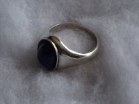 Lapislazuli-Ring, Silber 925, alter Ring von schlichter Form Hessen - Linden Vorschau