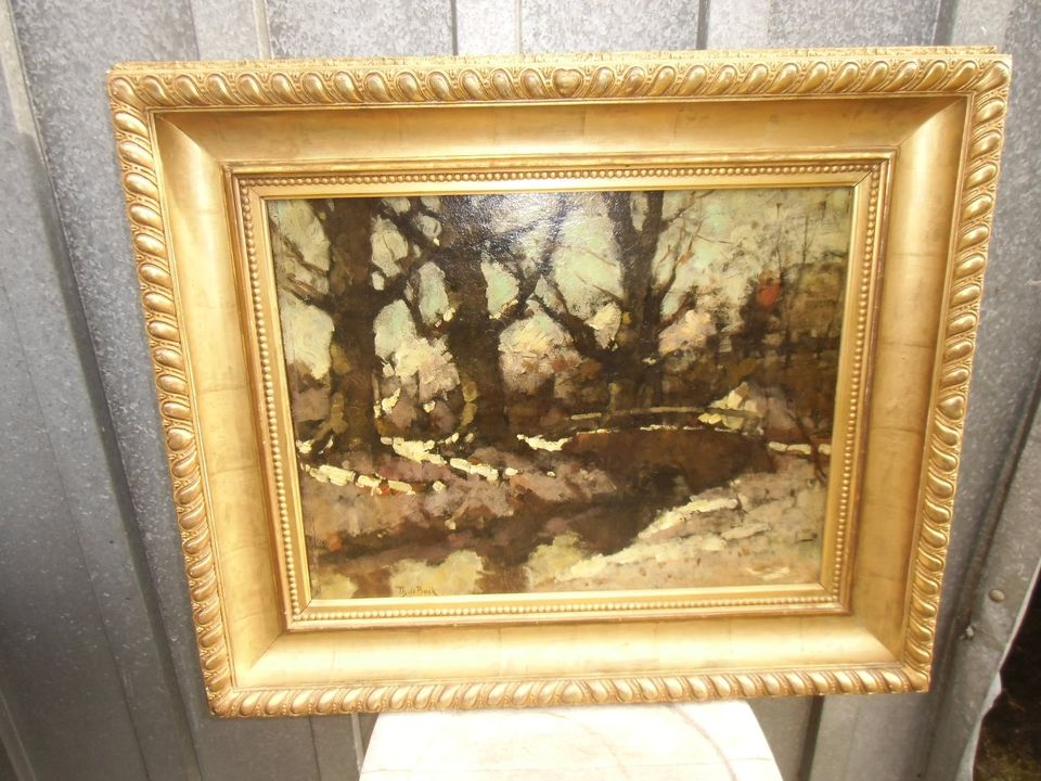 altes Gemälde  Theo de Bock  Künstlerkollege von Vincent van Gogh in Emsdetten