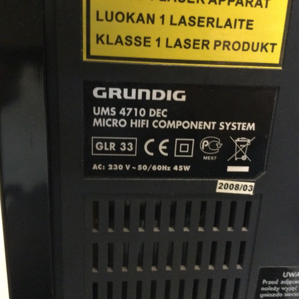 4 x Grundig Mini-Hifianlage mit USB UMS 4710 DEC für Bastler in Horstmar