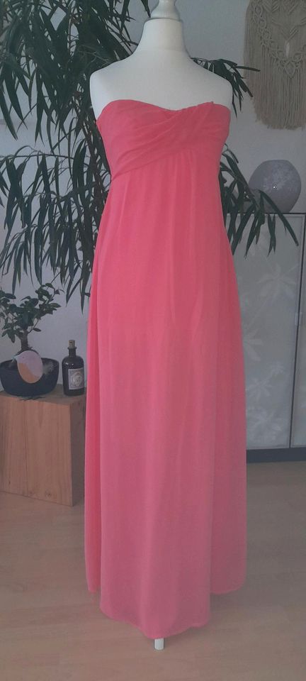 Maxi kleid asos long 36 S hummer Bandeau oder träger lachs Farbe in Bullay