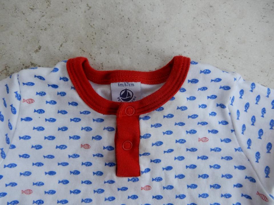NEUw Strampler/ Schlafanzug von Petit Bateau Gr. 6m/67cm = Gr. 62 in Sankt Wolfgang