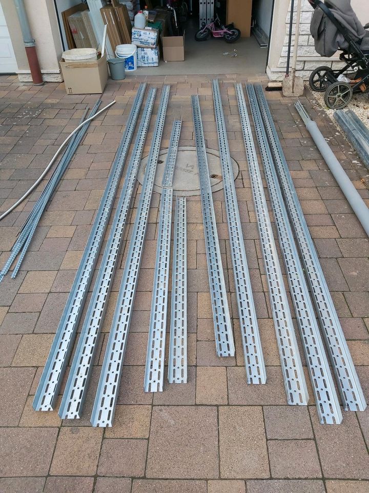 7x Aussteifungsprofile von Richter 75x40x20 Länge 4m + Reste in Flörsheim-Dalsheim