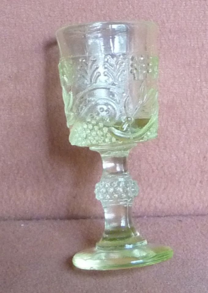 3 Uranglas Weinglas, Likörglas  ~1910 Jugendstil  mit Dekor in Hamburg