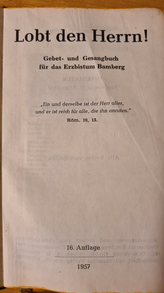 Altes Gesangbuch 1957 und Neues Testament 1969 für Sammler in Nandlstadt