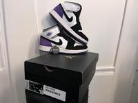 Sneaker Nike Air Jordan 1 mid SE white purple black Leder Mix 40 Hessen - Darmstadt Vorschau