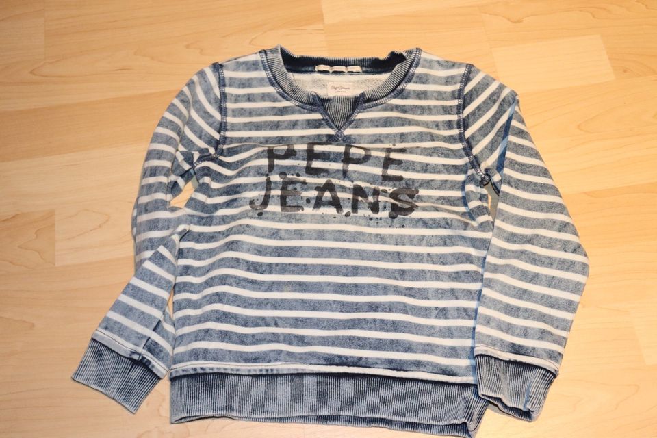 Pullover Pepe Jeans  blau weiß gestreift GR 116 in Prien