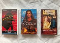 VHS Kassetten Braveheart, Die Maske des Zoro, Shakespeare in Love München - Ramersdorf-Perlach Vorschau