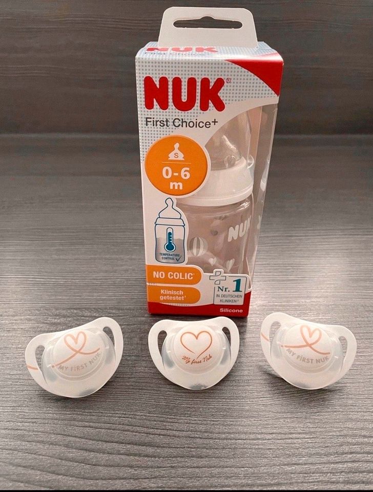 NUK Flasche Trinkflasche no colic Schnuller Beruhigungssauger in Neuweiler