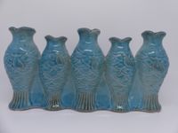 Fische Fisch Vase Grün / Blau lasiert Blumenvase Dekofigur Neu Wiesbaden - Erbenheim Vorschau