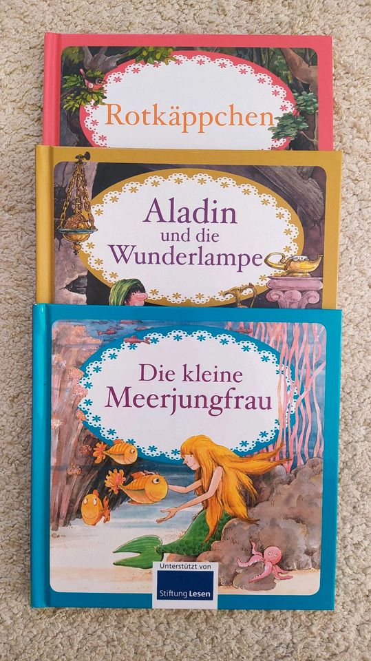 Set 3 Erstlese Vorlese Bücher Rotkäppchen Aladin Meerjungfrau in Dresden