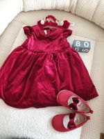 3er Set (rotes mehrlagiges Kleid, Rentier-Haarband + Schuhe Nordrhein-Westfalen - Wachtendonk Vorschau