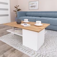 Couchtisch Sofatisch Beistelltisch Holz Eiche Weiß Tisch VB70€* Sachsen-Anhalt - Magdeburg Vorschau