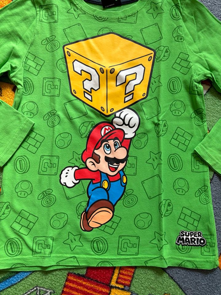 Super Mario ❤️ Langarmshirt ❤️ Gr. 140 in Kraftsdorf