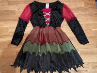 Fasching Kleid Hexe schwarz, rot, grün in Größe 128 Thüringen - Hörselberg-Hainich Vorschau