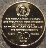 20 Mark DDR Gedenkprägung Karl Marx 1983 - 24 Karat vergoldet Nordrhein-Westfalen - Moers Vorschau
