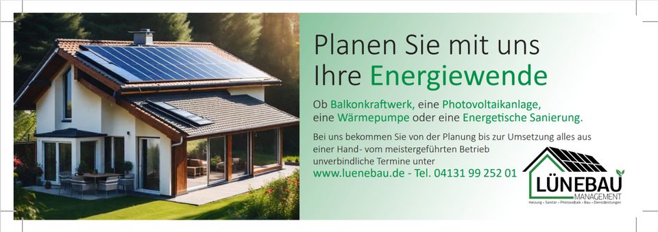 Lünebau - Ihr Unternehmen für Erneuerbare Energien - Vom Meister in Lüneburg