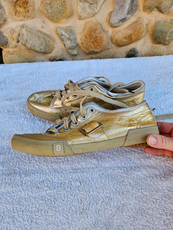 Sneaker Gold Schuhe Gr.37 wie neu in Bischofswerda